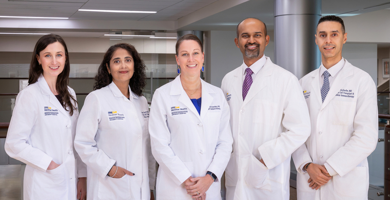 Group photo of the physician team at MedStar Georgetown University Hospital Stem Cell Transplant program.