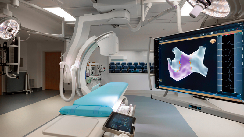 Interior photo of a cardiac electrophysiology lab at MedStar Health.