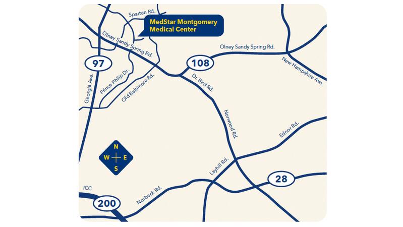 Geriatric House Call service area map for Montgomery County Maryland.