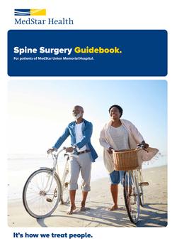 Cover - Spine Surgery guidebook - MedStar Union Memorial Hospital