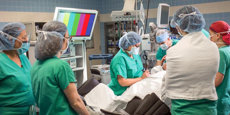 A team of surgeons performs urogynocolic surgery at MedStar Health.