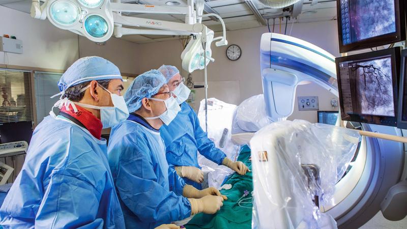 A team of surgeons in a cardiac catheterization lab at MedStar Health