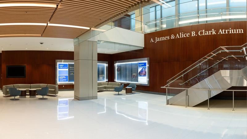 Ground floor lobby of the Verstandig Pavillion at MedStar Georgetown University Hospital.